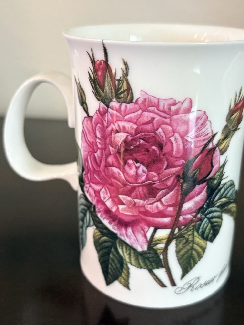 Dunoon Sandringham Fine Bone China Mug Botanical Roses Made England